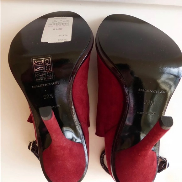 NIB BALENCIAGA Glove Wedge SHOES/Sandal 38.5 Italy - Picture 7 of 8